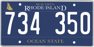 RI license plate 734350