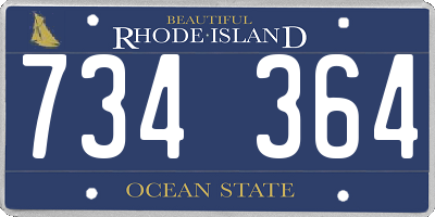 RI license plate 734364