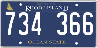 RI license plate 734366