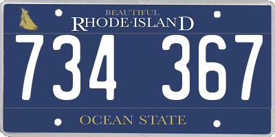RI license plate 734367
