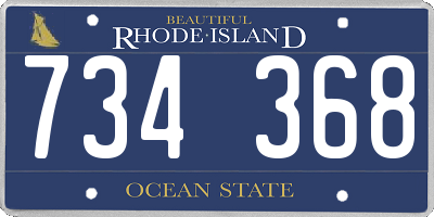 RI license plate 734368