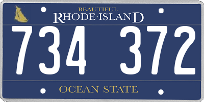 RI license plate 734372