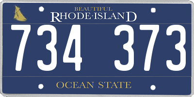 RI license plate 734373