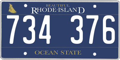 RI license plate 734376