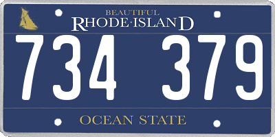 RI license plate 734379