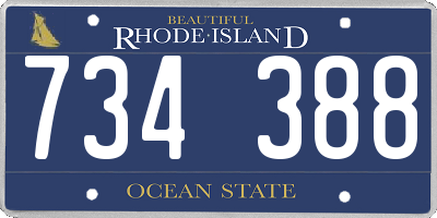 RI license plate 734388