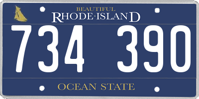 RI license plate 734390