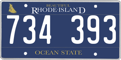 RI license plate 734393