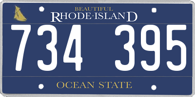 RI license plate 734395