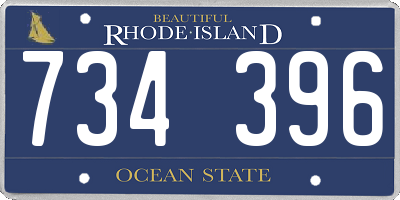 RI license plate 734396