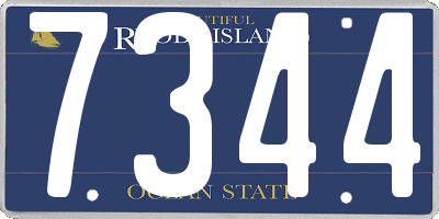 RI license plate 7344