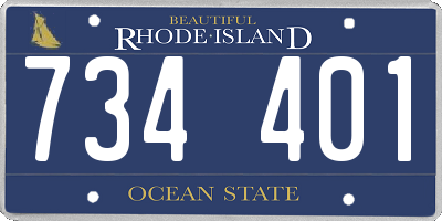 RI license plate 734401