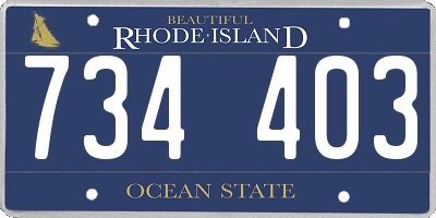 RI license plate 734403