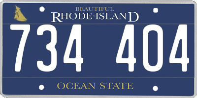 RI license plate 734404