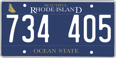 RI license plate 734405
