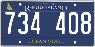 RI license plate 734408