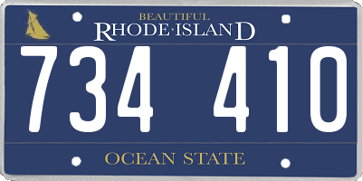RI license plate 734410