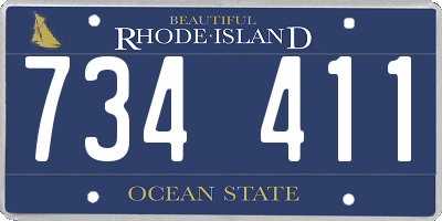 RI license plate 734411