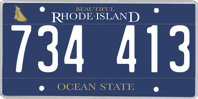 RI license plate 734413