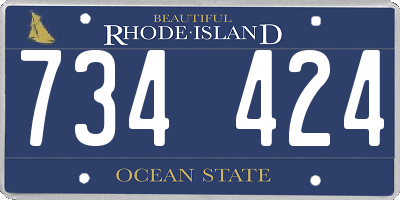 RI license plate 734424