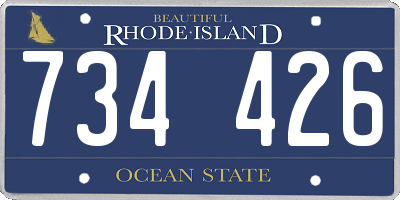 RI license plate 734426