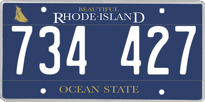 RI license plate 734427