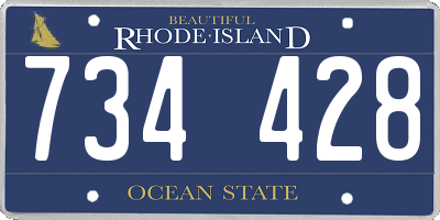 RI license plate 734428