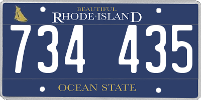 RI license plate 734435