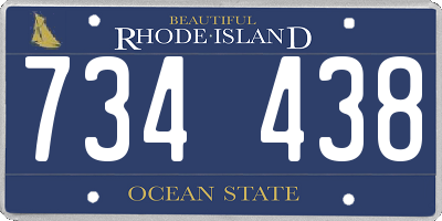 RI license plate 734438