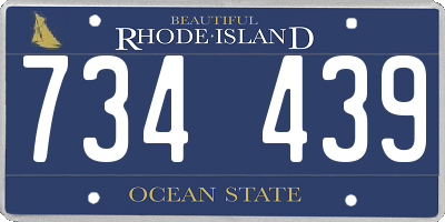 RI license plate 734439