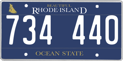 RI license plate 734440