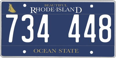 RI license plate 734448