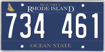 RI license plate 734461