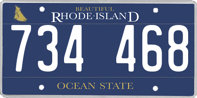 RI license plate 734468