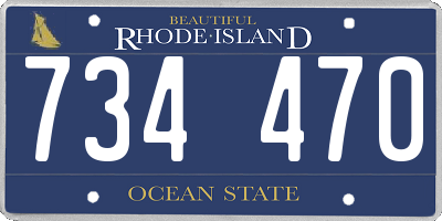 RI license plate 734470
