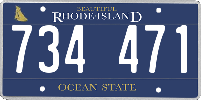 RI license plate 734471