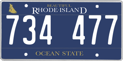RI license plate 734477