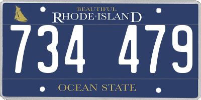 RI license plate 734479