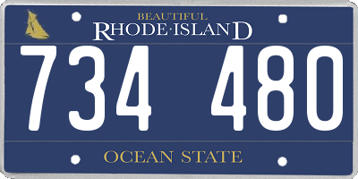 RI license plate 734480