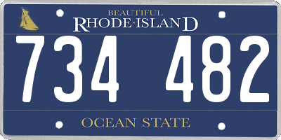 RI license plate 734482