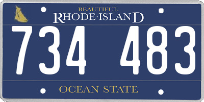 RI license plate 734483