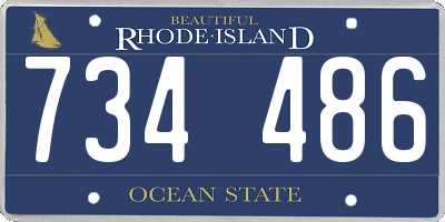 RI license plate 734486