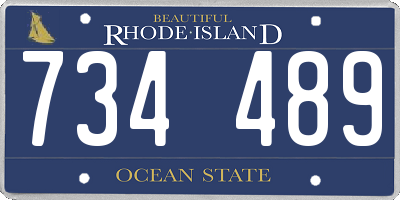RI license plate 734489