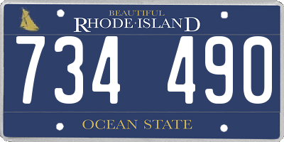 RI license plate 734490
