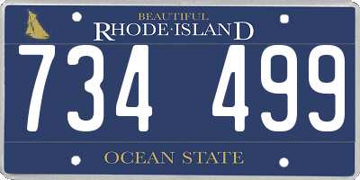 RI license plate 734499