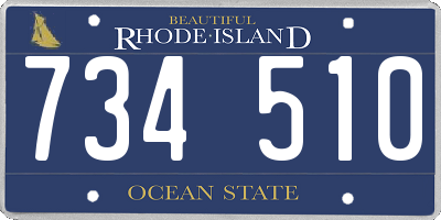 RI license plate 734510