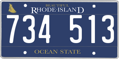 RI license plate 734513