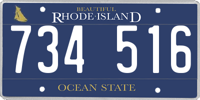 RI license plate 734516