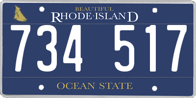 RI license plate 734517