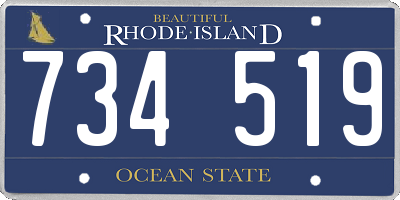 RI license plate 734519